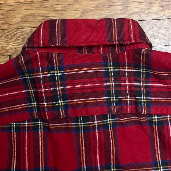 NWT Abercrombie & Fitch Soft AF Flannel Men's Red Blue White Button Down Size XS - Picture 8 of 8